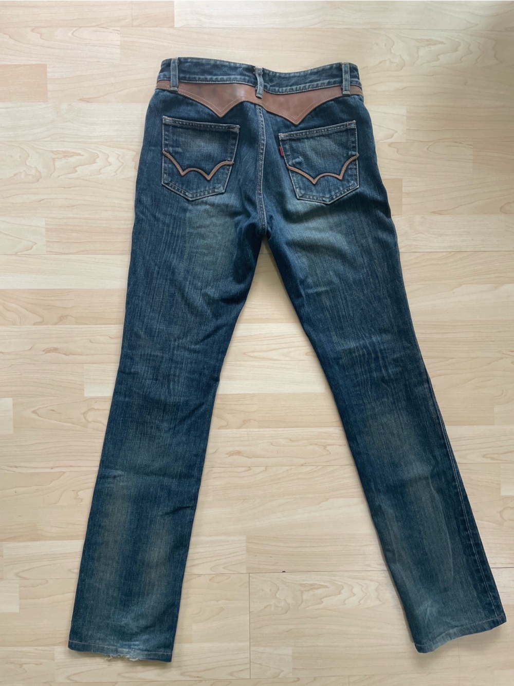 Vintage Edwin Dark Indigo Jeans with Tan Interior Trim